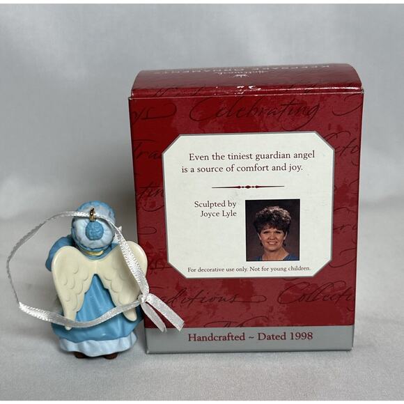 Vintage Hallmark Christmas Ornament Guardian Angel Friend 25th anniversary 1998 - Picture 2 of 5